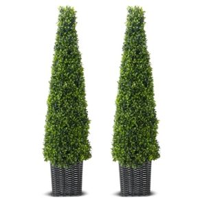 2 Pack Fake Faux Plant Topiaries Trees