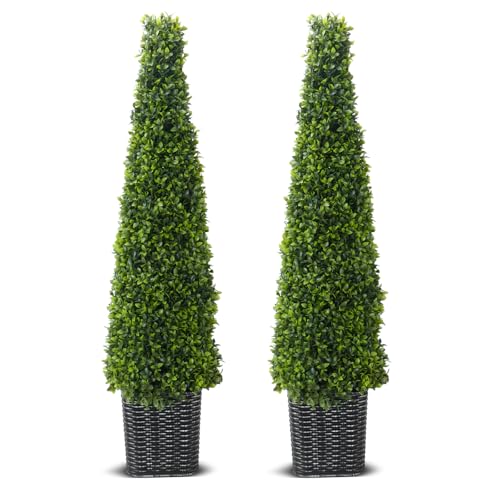 2 Pack Fake Faux Plant Topiaries Trees