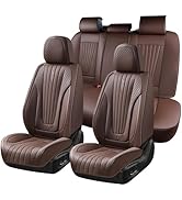 FLORICH Car Seat Covers, Premium Leatherette Car Seat Cushions Full Set, Black Seat Covers for Ca...