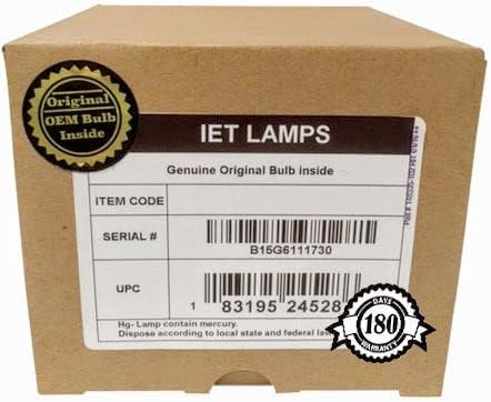 IET Replacement Lamp with Genuine OEM Bulb Inside for Epson PowerLite X17 XGA 3LCD Projector