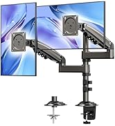HUANUO Dual Monitor Mount up to 32 inches Screens, Taller Monitor Stand Hold 19.8lbs, Dual Monito...