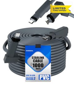 for Starlink Rectangular Satellite V2 150 FT Replacement Cable