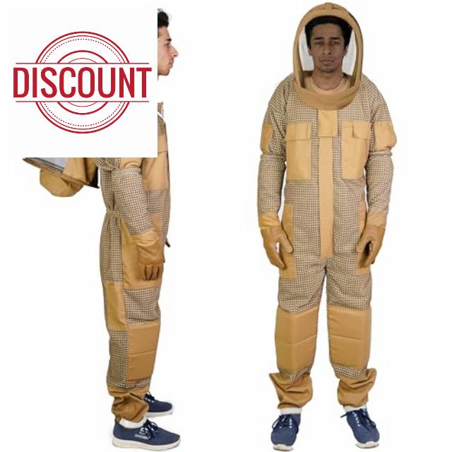 Mount Helicon 3-Layer Bee Keeper Suit for Men & Women With Gloves & 2 Veil-Ultra Breeze Bees Suits for Men Sting Proof