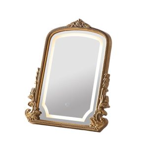 Antique Gold Carved Arch Table Mirror