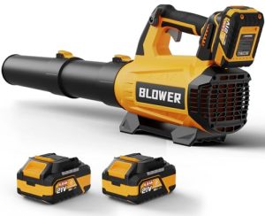 21V Powerful Electric Cordless Leaf Blower with 2 x 4.0Ah Batteries and Charger
