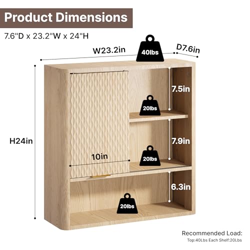 Storage Cabinet Wall Mounted for Kitchen Dining Room Living Room