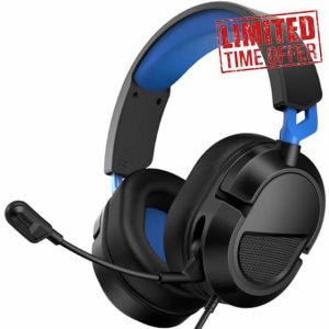 Gaming Headset for PS5、PS5Pro、PS4、Xbox Series X、Xbox Series S/One、PC. 207g Headset with Clear Mic for Work     Gaming Headphones with 3.5mm Splitter、360° Mic.79in Cable.Gamer Gifts