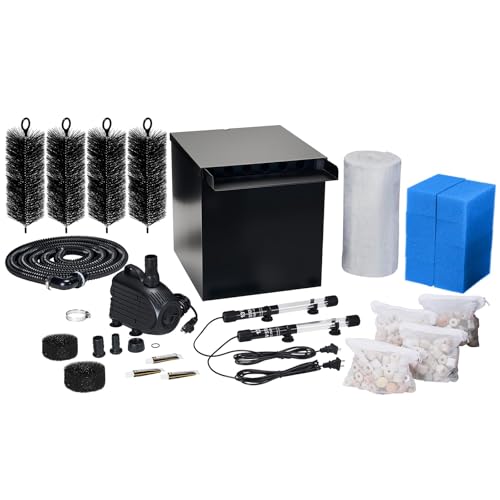 Pond Filter Waterfall Kit Stainless Steel for Ponds and Streams up to 4