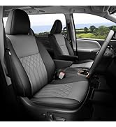 FEINEPRO Customized for Toyota Sienna Seat Covers 2015-2020 Sienna 8 Seats 3 Row, Leather Car Sea...