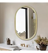 womilous Gold Round Mirror, 30