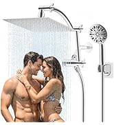Hibbent Upgraded 13'' Shower Head Combo, High Pressure 5 Spray Rainfall Showerhead, 10 Spray Mode...