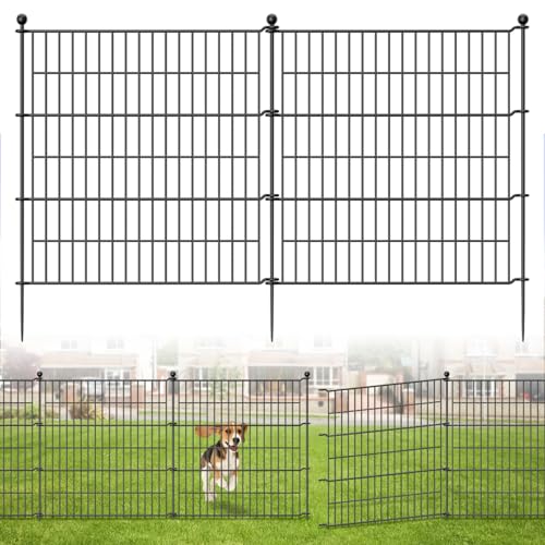 32 in(H) X 23.6 ft(L) Animal Barrier Pet Fencing Rustproof Decorative Metal Wire Panel Border for Dog