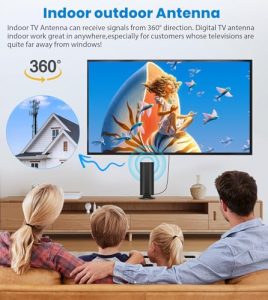 1800+ Miles Range Strongest Digital HD TV Antenna Indoor Ourdoor with Amplifier Signal Booster