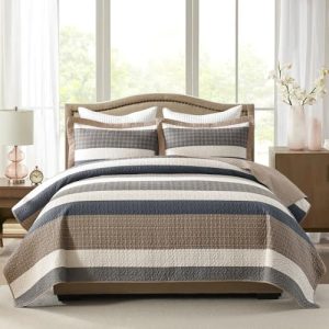 3 Piece 100% Cotton King Comforter Set