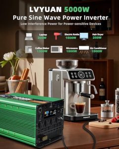 LVYUAN 10000W Peak Power 12V DC to AC 120V Power Converter for RV