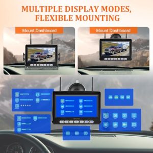 Recording Back Rear View Camera Night Vision 1080P HD Compatible with Furrion Pre-Wired Truck Trailer Motorhome