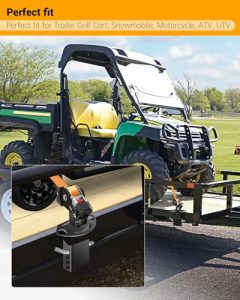 Multi-Angle Rotation Bed Mounted Retractable Tie Down Straps Compatible with Trailer Golf Cart