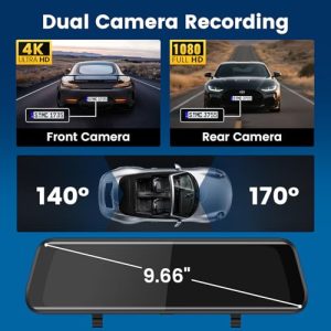 Mirror Dash Cam Front and Rear