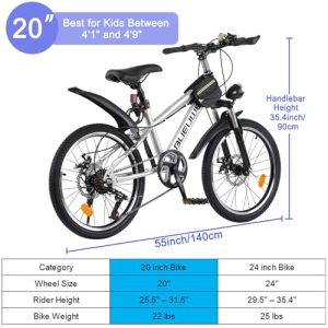 20/24 Inch Mountain Bicycle with 7-Speed Gear