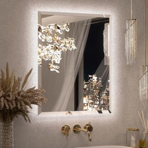 Beveled Bathroom Mirror with Backlight