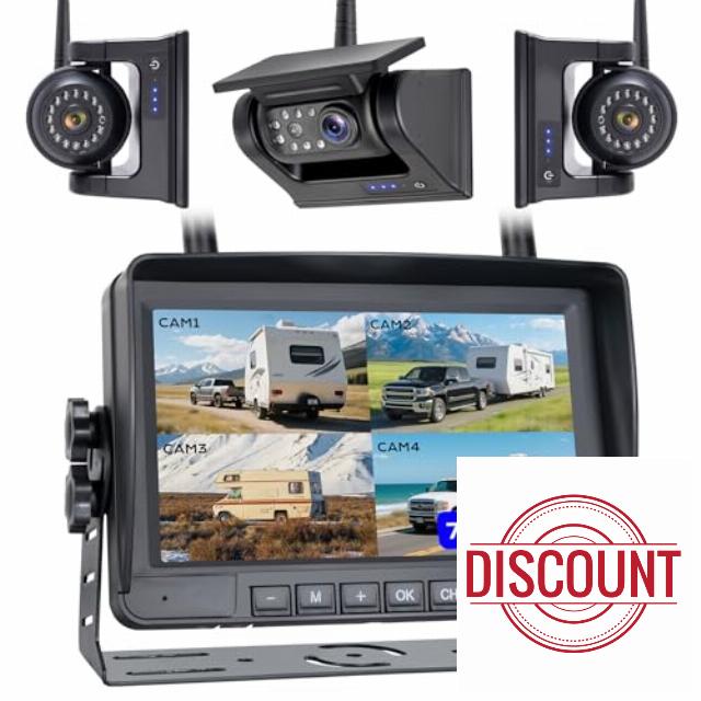 7" 3-Magnetic Wireless RV Backup Camera