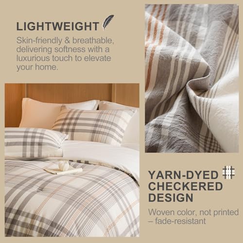 Machine Washable(Grey White Plaid