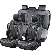 FLORICH Leather Seat Covers, Seat Covers Full Set, Car Seat Protectors 5 Seats,Automotive Seat Co...