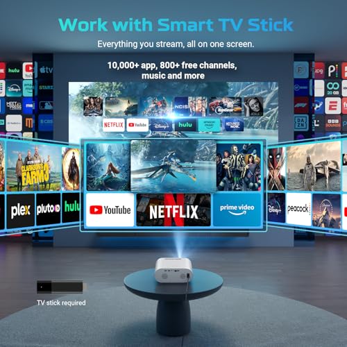 1000ANSI Brightness Auto Keystone Focus Mini Movie Projector Portable for Home Theather Indoor/Outdoor