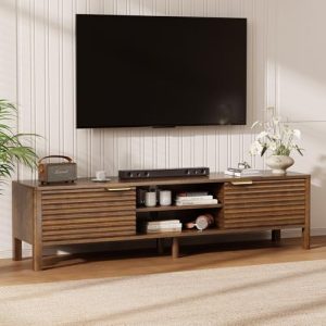 Media Console Table Walnut 59"