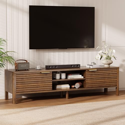 Media Console Table Walnut 59"