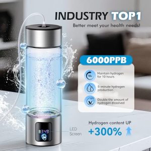 Hydrogen Water Bottle Generator with Hydrogen Straw