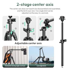 Overhead Camera Tripod w Central Column and UKA Quick Release Plate for Cameras/DSLR/Projector/Camcorder