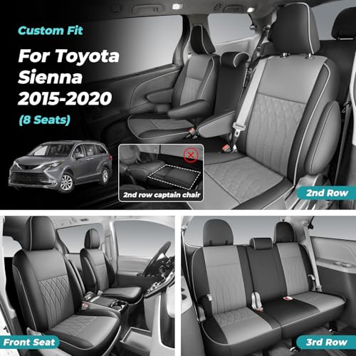 Leather Car Seat Covers Waterproof Seat Covers Full Set for Cars