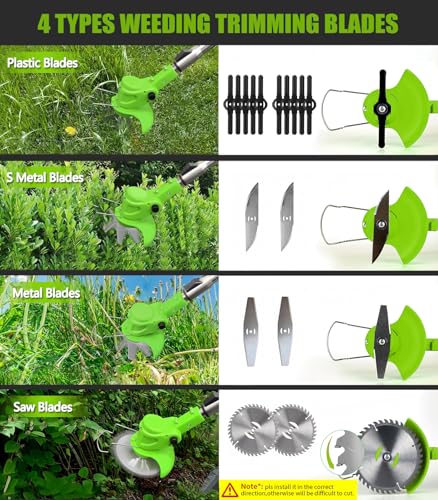 4 Types Blades for Yard Clearing (Green)