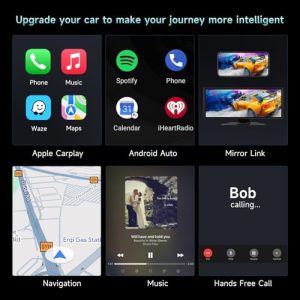 11.26'' Portable A-pple CarPlay & Android Auto Car Stereo Touchscreen with Backup Camera
