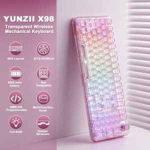 Tri-Mode BT5.0/USB-C/2.4GHz Hot Swappable Keyboard