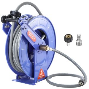 3/8" x 50 FT Pressure Washer Hose Reel with Hose