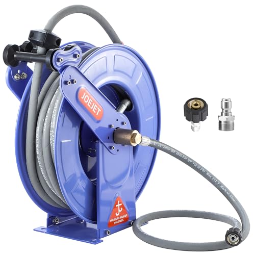 3/8" x 50 FT Pressure Washer Hose Reel with Hose
