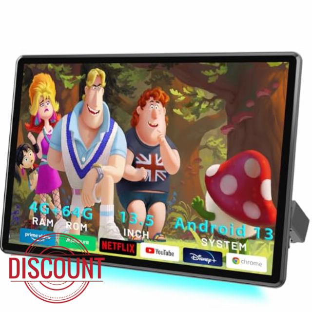 13.5 Inch 4G+64G Android 13 Car Headrest Video Player