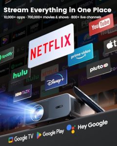 Home Theater Projector with Wi-Fi 6 & Bluetooth