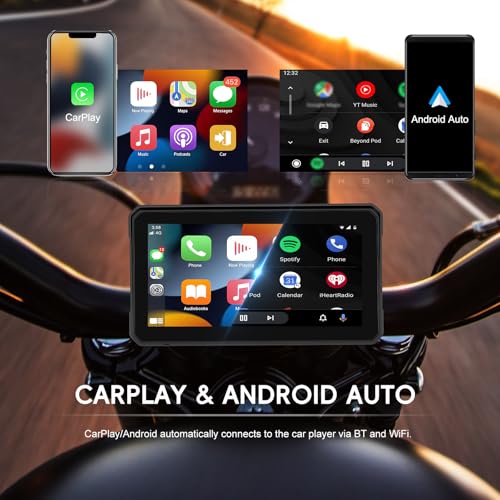 Wireless CarPlay & Android Auto Dual Camera for Motorbike