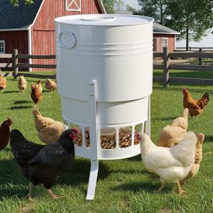 Powder Coated Rust-Proof Design & Smooth Edges for Safe Feeding (Jade White)