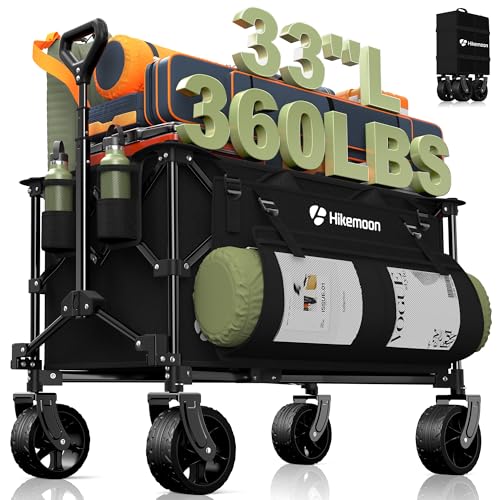360LBS Heavy Duty Folding Beach Cart with Big All-Terrain Wheels