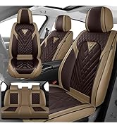 Fit for 97% of Jeep Seat Covers, Fashion Sport Seat Cover with Waterproof Leather, Airbag Safe De...