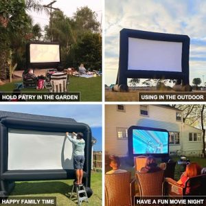 Easy Set Up Blow Up Screen for Backyard Movie Night