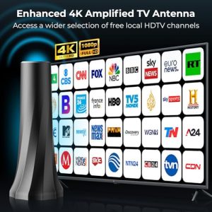 1900+ Miles Range HD Digital TV Antenna Indoor with 360° Signal Strongest Booster