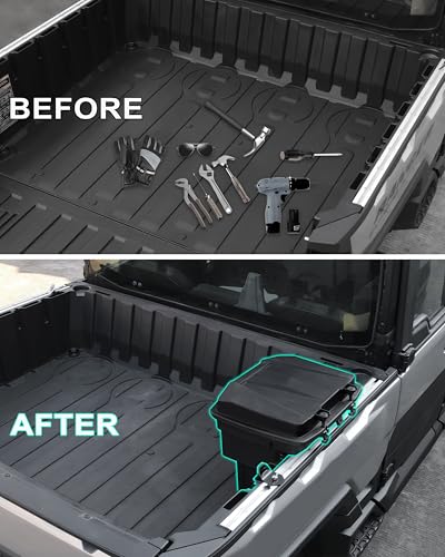 Removable Rear Bed Storage Box for Polaris Ranger 1500 XD Premium/Northstar 2024 2025 Accessories