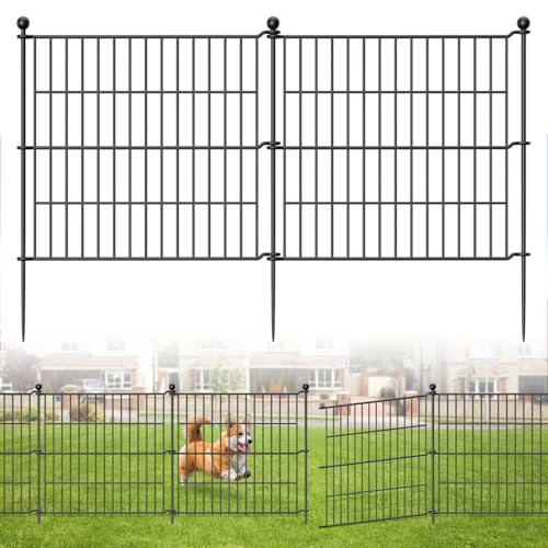 24 in(H) X 20 ft(L) Animal Barrier Pet Fencing Rustproof Decorative Metal Wire Panel Border for Dog