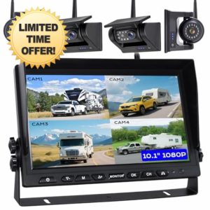 10.1" 4-Magnetic Wireless RV Backup Camera
