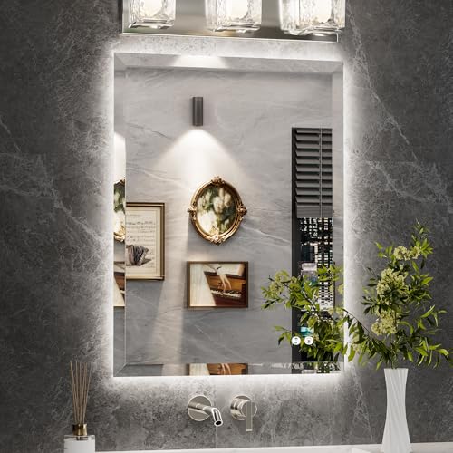 Beveled Bathroom Mirror Backlight